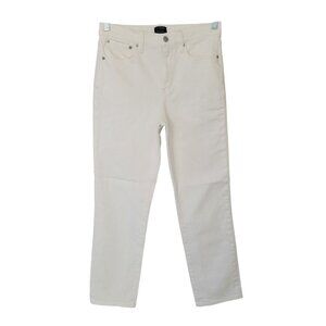 J.Crew Essential Straight Leg Denim Jean Womens Size 26 White BX520